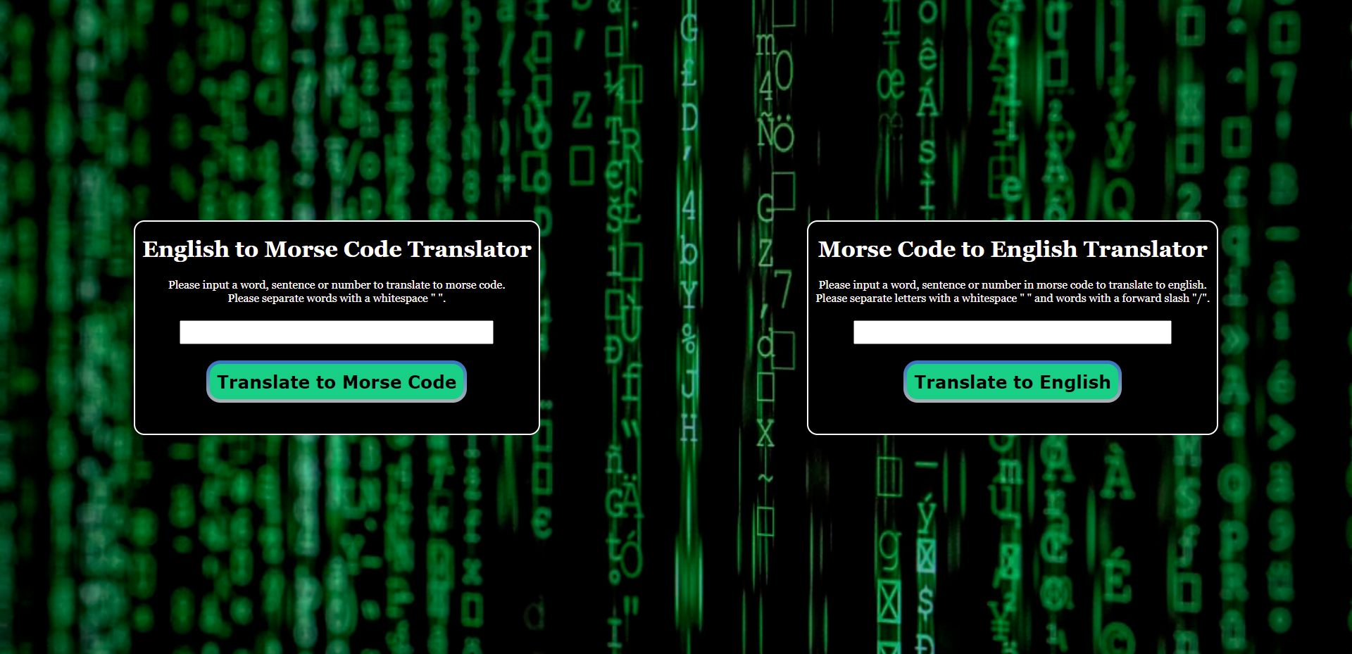 A picture of the Morse Code Translator project.